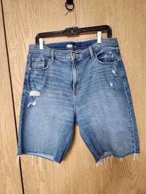 Old Navy Distressed Medium Blue Denim Cutoff Shorts